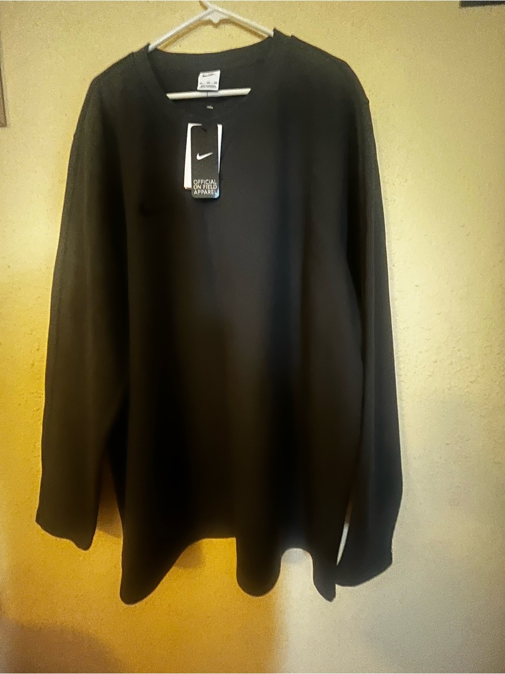 NWT Men's 3XL Nike Waffle Club Coach Thermal Sweat Shirt gray Pullov ZMFJ9197